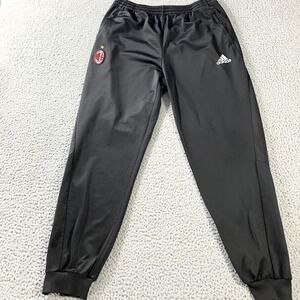 Adidas AC Milan Pants Mens Large Black  Soccer Track Joggers Warm Up Tapered